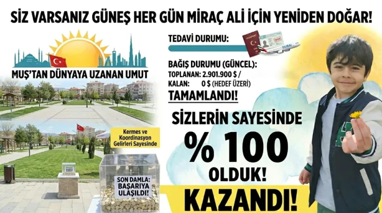 MİRAÇ ALİ’NİN TEDAVİSİ İÇİN 3 MİLYON DOLARLIK HEDEFE ULAŞILDI